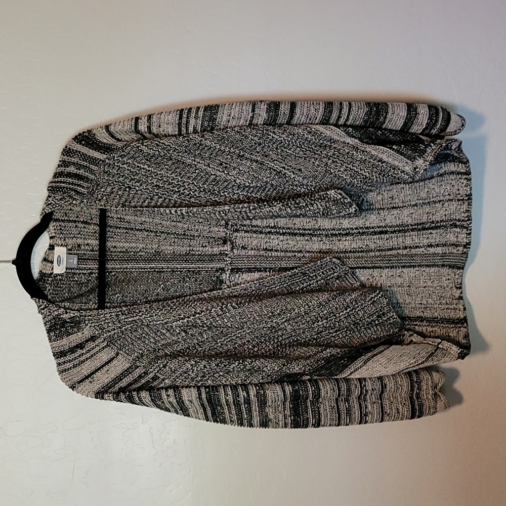 Old Navy Black Gray Cardigan Large